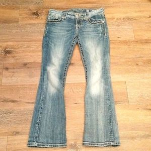 Miss Me Signature Rise Boot color fleur de lis on back pockets